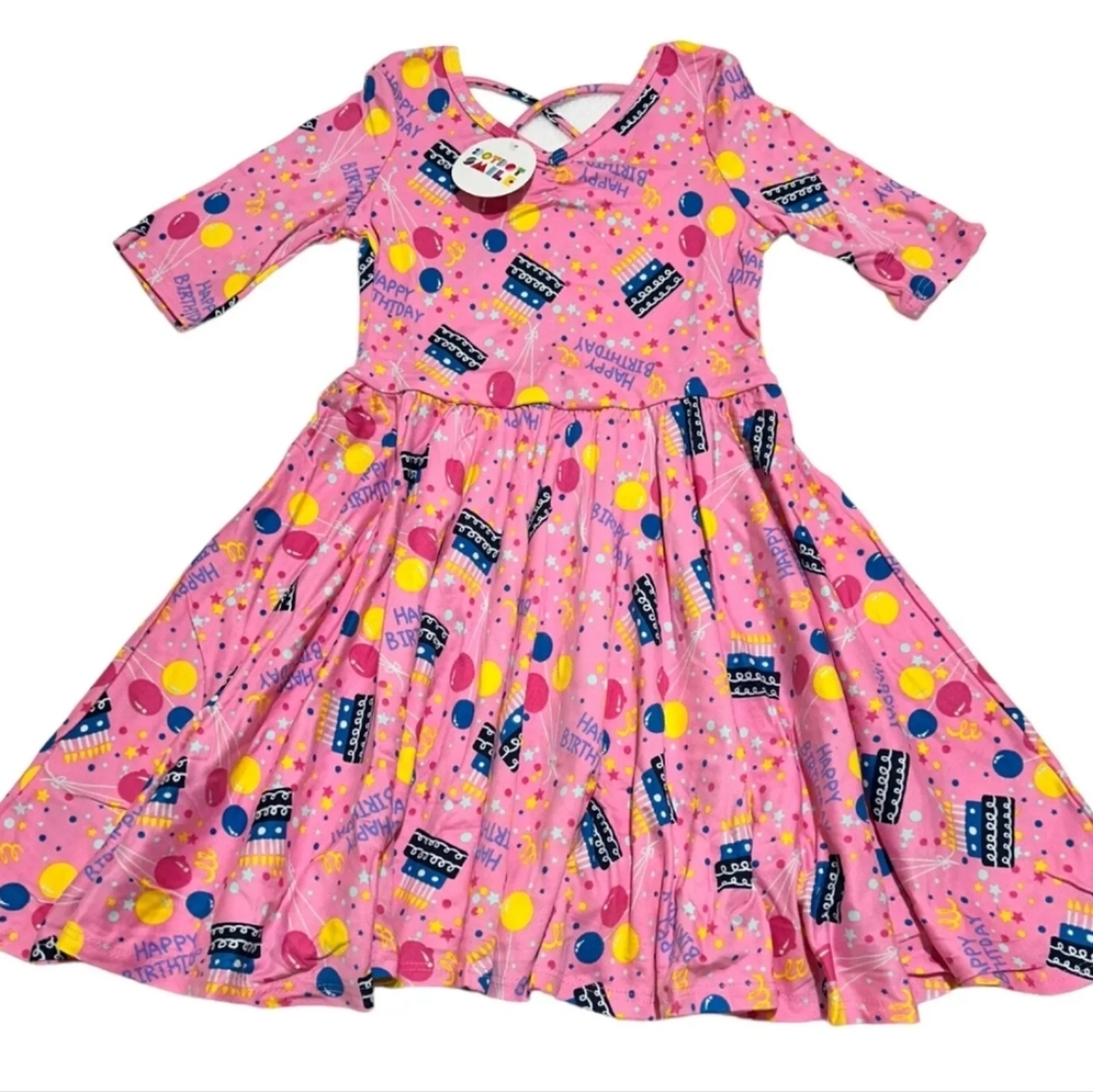 Dot Dot Smile NWT Size 12-24 Months “HAPPY‎ BIRTHDAY” Ballerina Twirl Dress